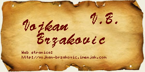 Vojkan Brzaković vizit kartica